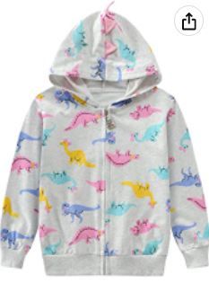 Photo 1 of Baby Girl Zip-up Jacket Toddler Hoodie Sweatshirt Light Winter Coat Fall Outwear [3/4T]