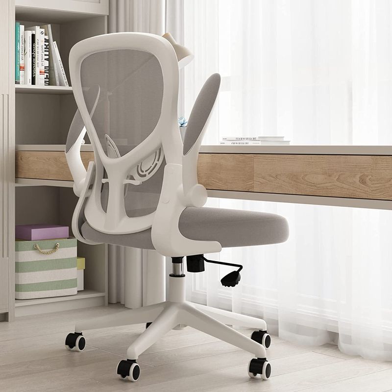 Photo 1 of Hbada Office Chair, Ergonomic Desk Chair, Computer Mesh Chair with Lumbar Support and Flip-up Arms, Gray