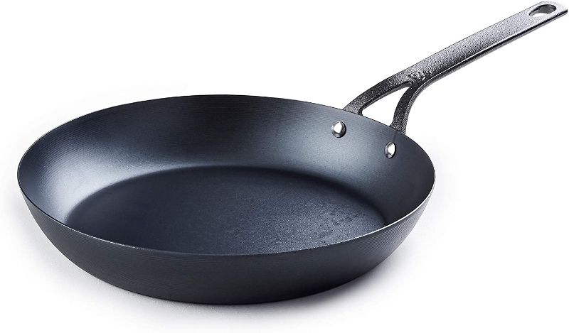 Photo 1 of BK Pre-Seasoned Black Steel Induction 12" Frying Pan Skillet, Oven Safe, Black