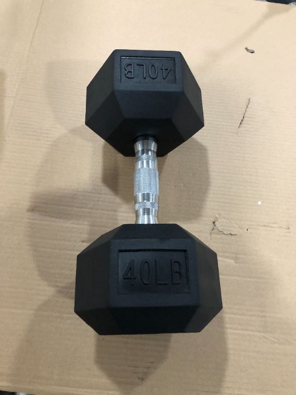 Photo 2 of 40 LBS
Amazon Basics Rubber Encased Hex Dumbbell Hand Weight