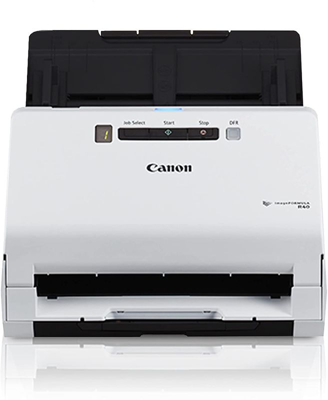 Photo 1 of Canon imageFORMULA R40 Office Document Scanner For PC and Mac, Color Duplex Scanning, Easy Setup For Office Or Home Use, Includes Scanning Software