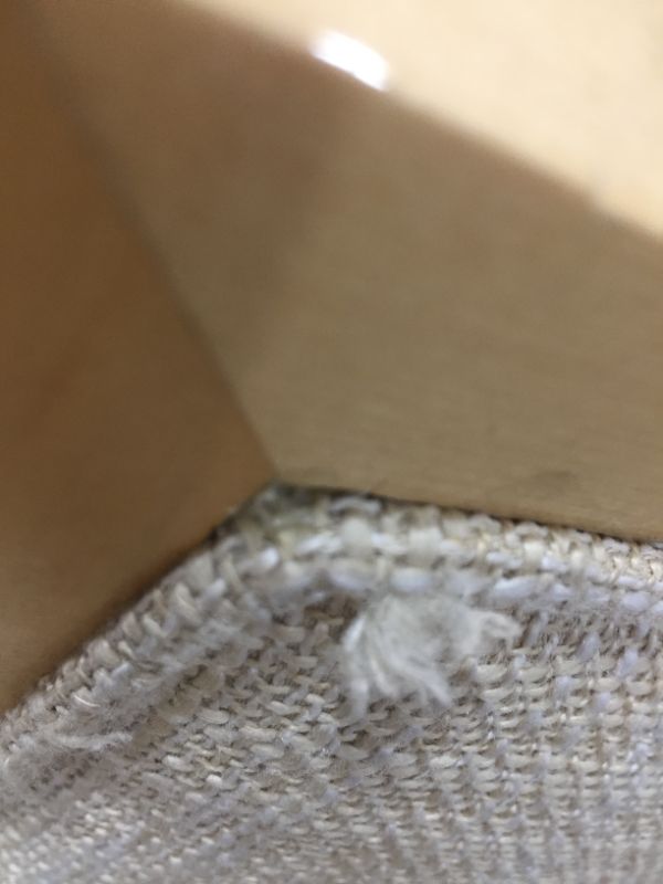 Photo 1 of LIGHT CREME CANVAS FABRIC ARMCHAIR 37H INCHES