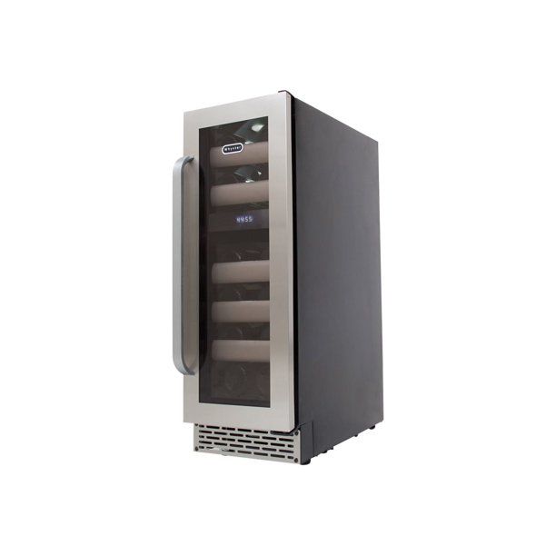 Photo 1 of Whynter BWR-171DS - Elite Wine Refrigerator, Stainless Steel Door, Dual Zone Built-in, 17 Bottles. 12 in - depth: 25 in - height: 33 in