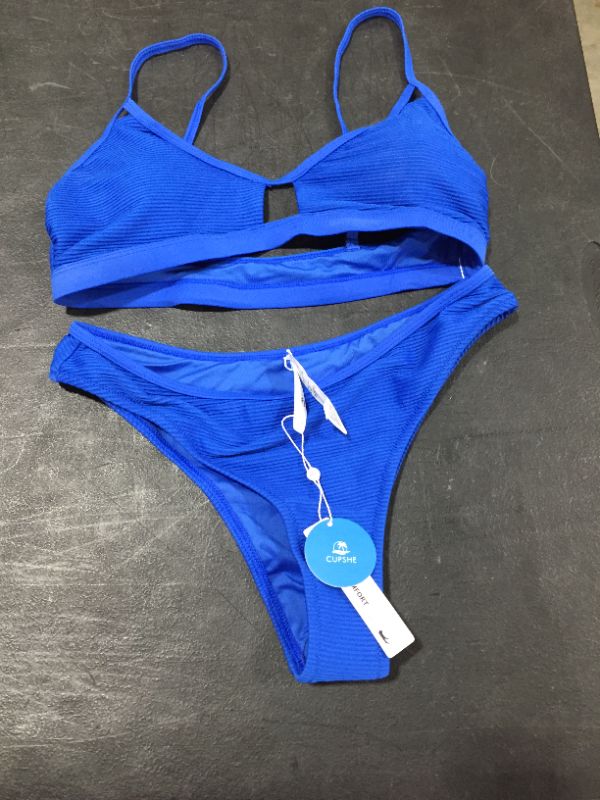 Photo 2 of Kathryn Blue Hollow Out Bikini, Medium