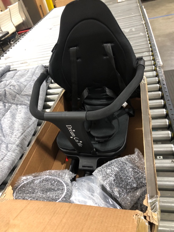 Photo 3 of Dream On Me Drift Rider Stroller with Canopy/Sturdy Design / 360 Angle Rotation/Compact Folding/Soft Ride Wheels/Sun Protection in Black
