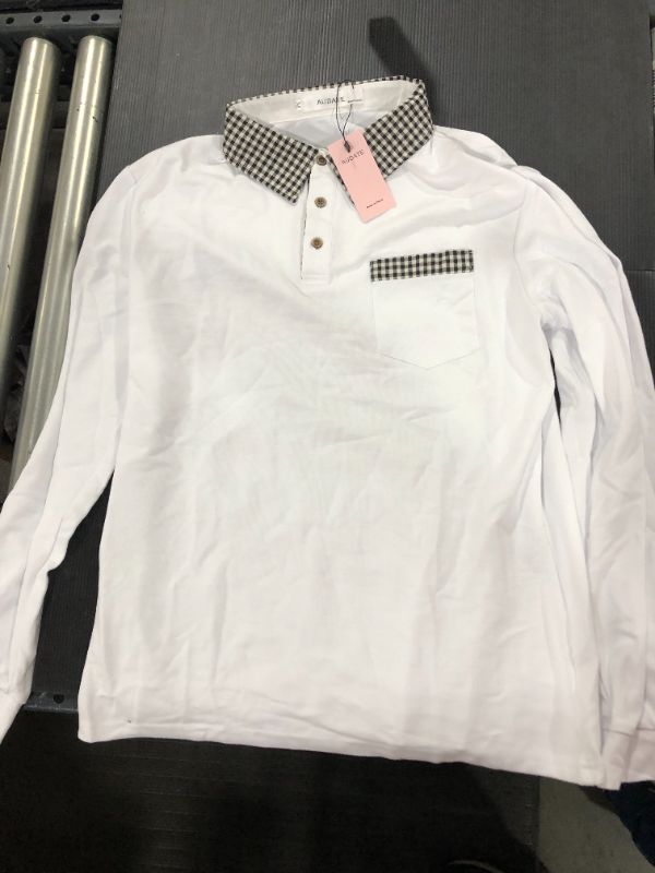 Photo 1 of Audate Mens Long Sleeve White Shirt [Size M]