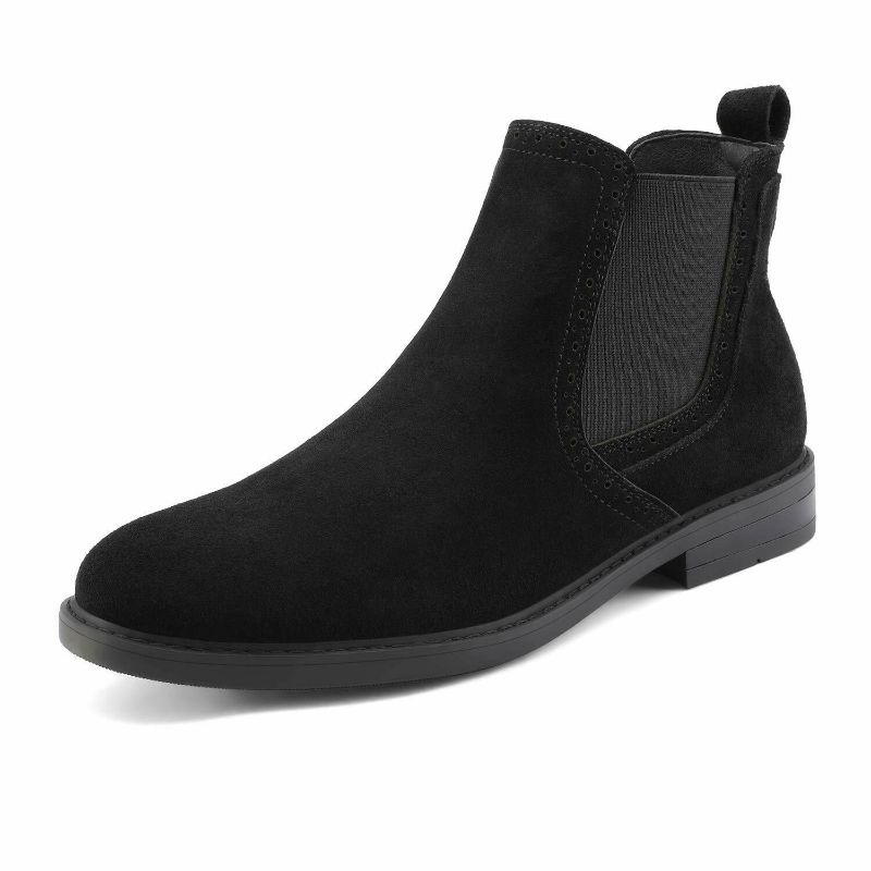 Photo 1 of Bruno Marc Men's Suede Leather Casual Chelsea Boots [Size 8.5]