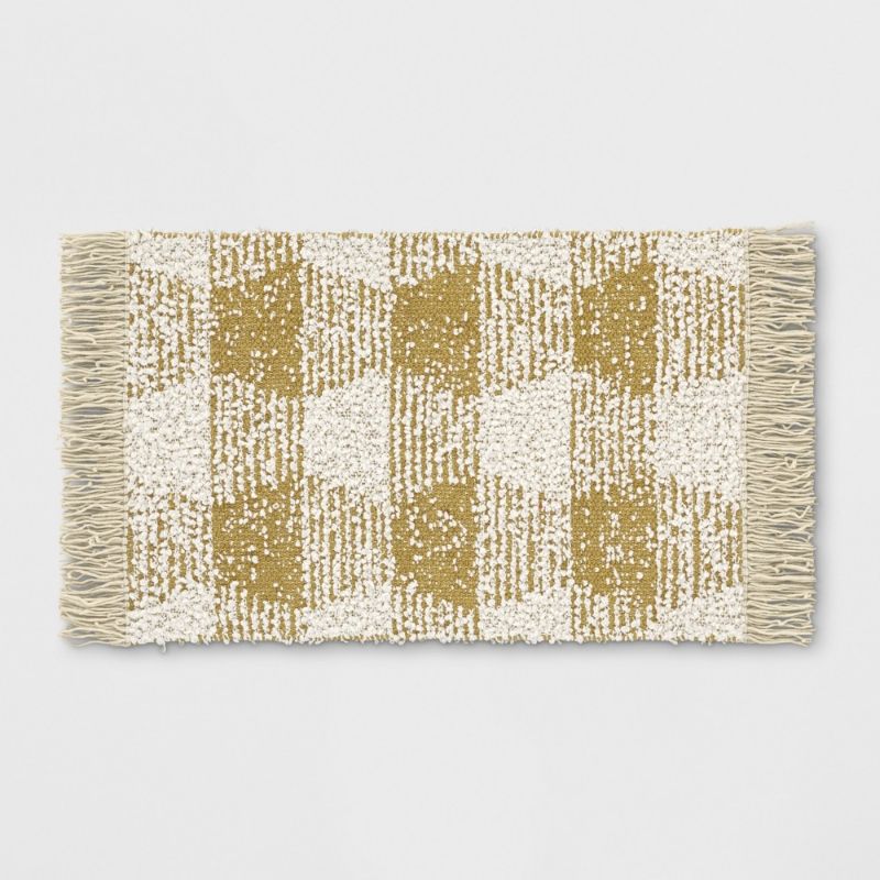 Photo 1 of 2'x3' Geometric Accent Rug Yellow - Threshold™
