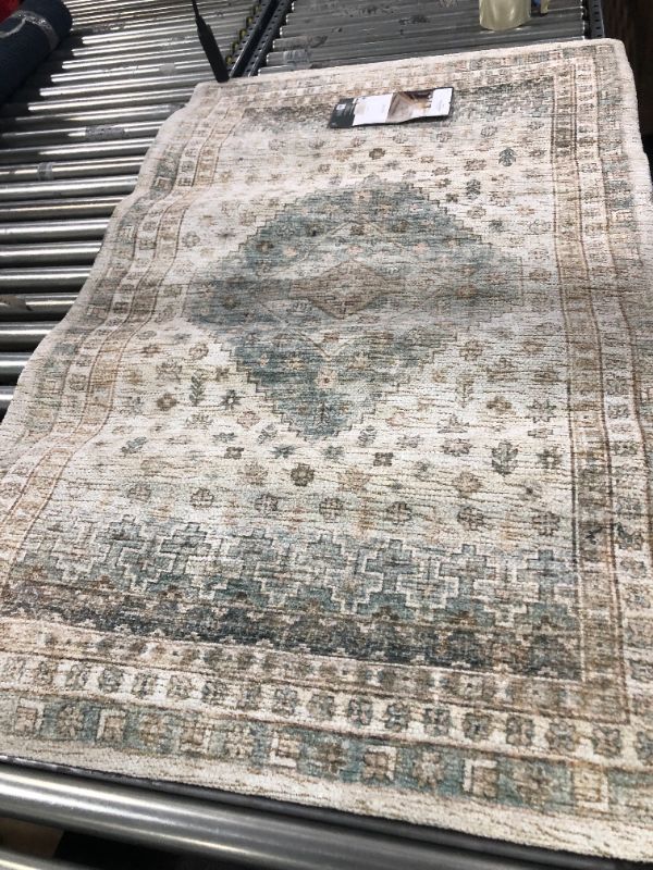 Photo 3 of 3'x5' Light Distressed Diamond Persian Style Rug Neutral - Threshold™ Designed with Studio McGee
