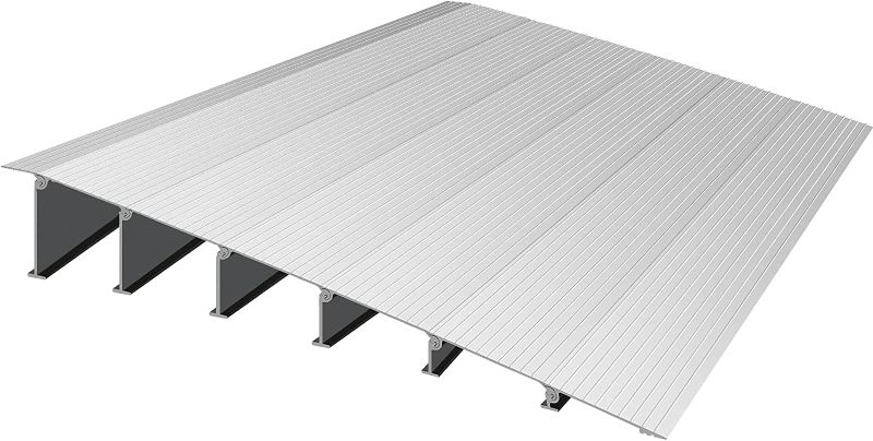 Photo 1 of VEVOR Door Threshold Ramp, 6" Rise Door Ramp for Wheelchairs, Aluminum Threshold Ramp for Doorways Rated 800 lbs Load Capacity, Adjustable Threshold Ramp for Wheelchairs, Scooters, and Power Chairs
