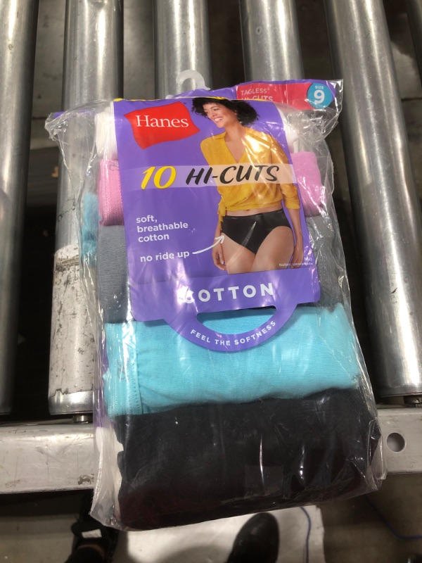 Photo 2 of Hanes Women S Cotton Hi-Cut Underwear 10-Pack
