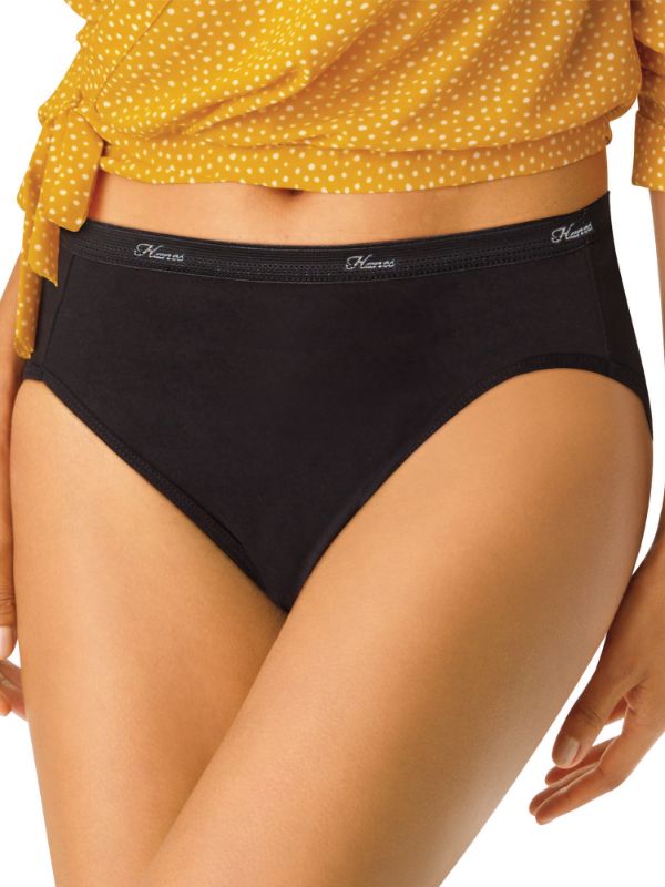 Photo 1 of Hanes Women S Cotton Hi-Cut Underwear 10-Pack
