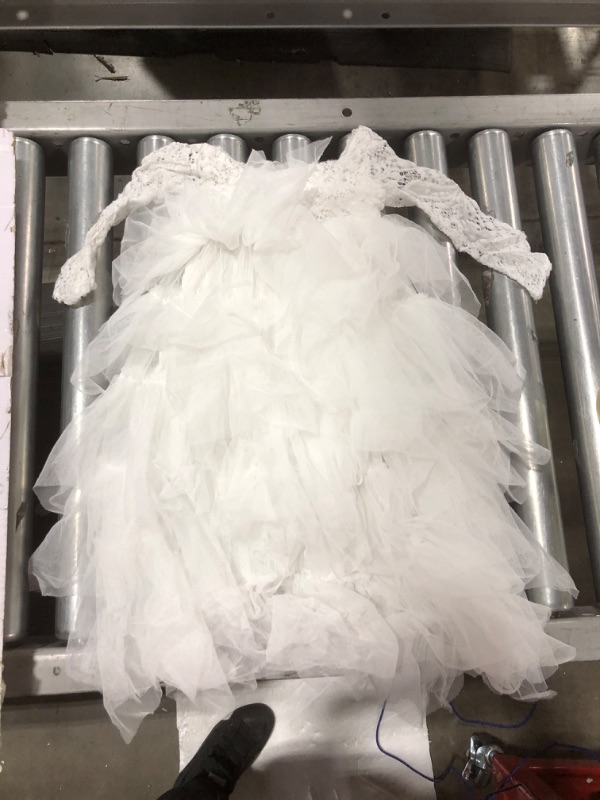 Photo 1 of 2Bunnies Girl Peony Lace Back A-Line Straight Tutu Tulle Party Flower Girl, size 3T