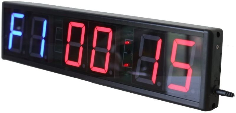 Photo 1 of Ledgital Large Interval Gym Clock for Workouts Size 20x4.7in. Operated by Remote Control
