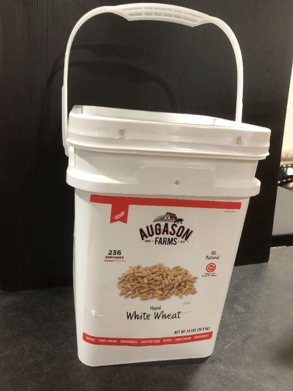 Photo 1 of Augason Farms Hard White Wheat Emergency Food Storage 26 Pound
EXPIRES : 02/08/2051