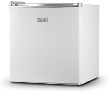 Photo 1 of BLACK+DECKER BCRK17W Compact Refrigerator Energy Star Single Door Mini Fridge with Freezer, 1.7 Cubic Ft., White
