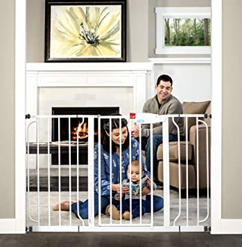 Photo 1 of Regalo Easy Step 49-Inch Extra Wide Baby Gate, Includes 4-Inch and 12-Inch Extension Kit, 4 Pack of Pressure Mount Kit and 4 Pack of Wall Mount Kit
