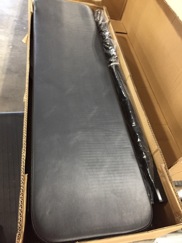 Photo 1 of AmazonBasics Flat Weight Workout Exercise Bench - 41 x 20 x 11 Inches, Black