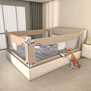 Photo 1 of Bed Rails for Toddlers, Extra Tall Specially Designed for Twin, Full, Queen, King Size - Safety Bed Guard Rails for Kids (One Side 70.87 x 27”, Khaki)
