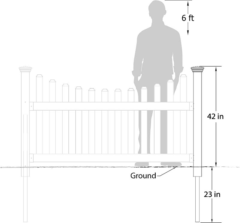 Photo 1 of Zippity Outdoor Products ZP19046 All American No-Dig Post, White
