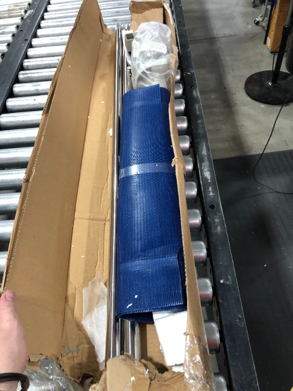 Photo 2 of Acrimet Premium Stackable Nap Cot (Stainless Steel Tubes) (Blue Cot - Grey Feet) (1 Unit)
