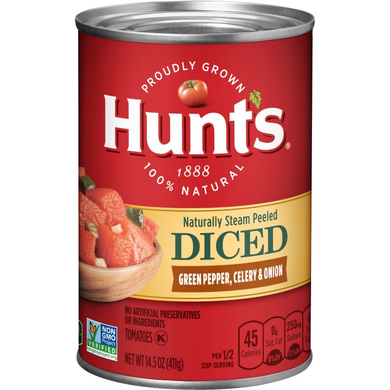 Photo 1 of (12 Pack) Hunt's Diced Tomatoes with Green Pepper, Celery & Onion, 14.5 Oz
Best By Apr/15/23