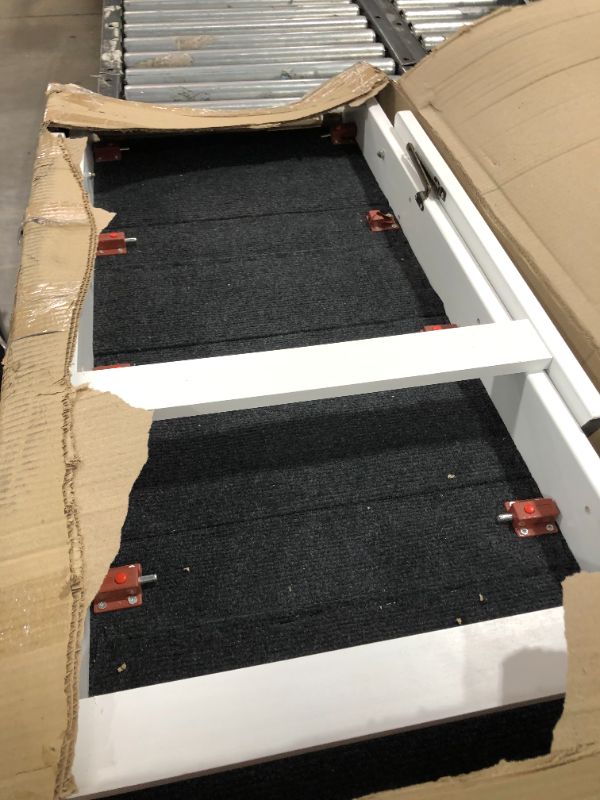 Photo 1 of Arf Pets Wood Dog Stairs, 4 Levels Height Adjustment Wide Pet Steps, Foldable, White
