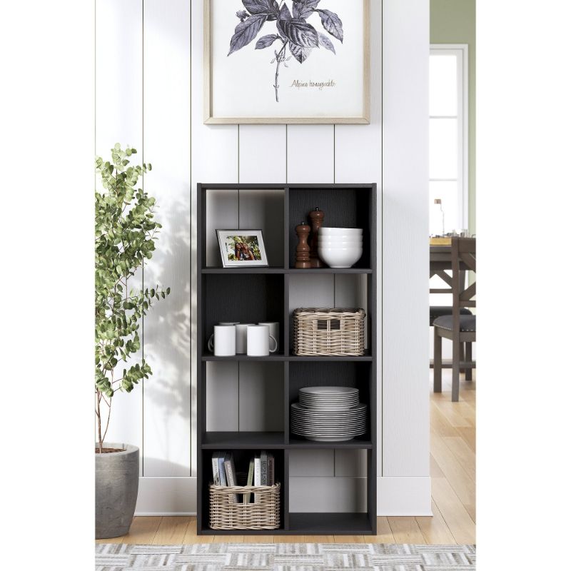 Photo 1 of 47.05" Langdrew 8 Cube Organizer Black - Signature Design by Ashley
