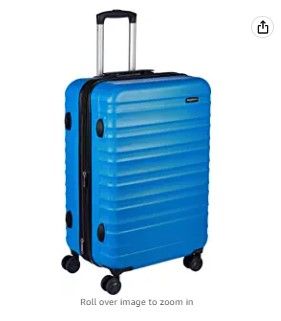 Photo 1 of Amazon Basics 26-Inch Hardside Spinner, Blue
