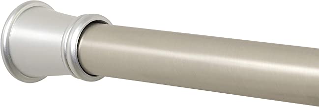 Photo 1 of Zenna Home 26 to 76-Inch, Brushed Nickel Adjustable Tension Shower Rod, 26 inches to 76 inches (E76B7BN)
