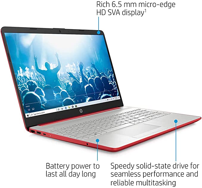 Photo 1 of HP Pavilion 15.6" HD Laptop (2021 Newest), Intel Dual-core Pentium Processor, Intel UHD Graphics, 16GB RAM, 256GB SSD, HD Webcam, Bluetooth, HDMI, USB Type-C, Scarlet Red, Windows 10
