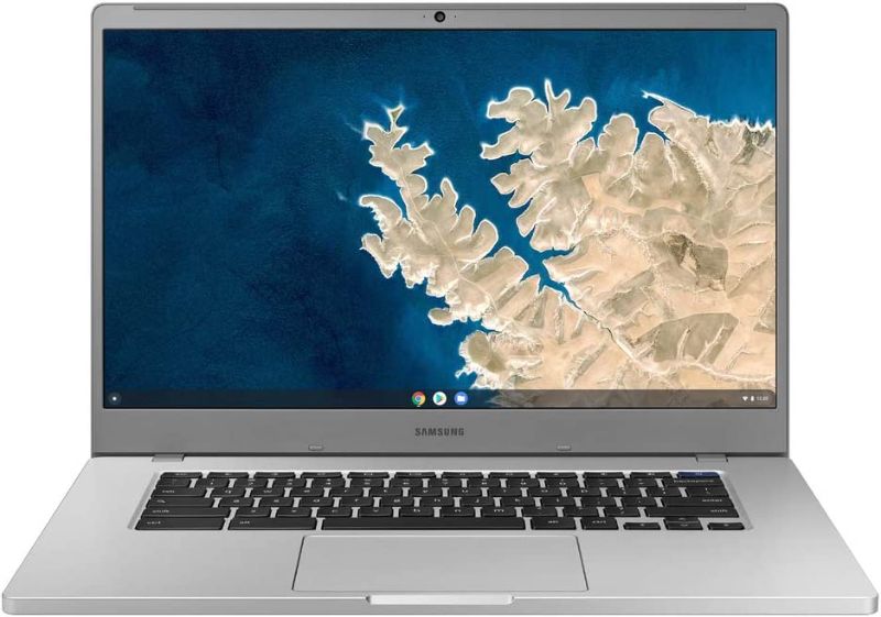 Photo 1 of SAMSUNG XE350XBA-K01US Chromebook 4 + Chrome OS 15.6" Full HD Intel Celeron Processor N4000 4GB RAM 32Gb Emmc Gigabit Wi-Fi, Silver
