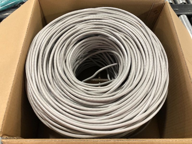 Photo 3 of 1000ft CAT6 UTP 550Mhz Solid Cable 23AWG Network Ethernet LAN Wire Gray
