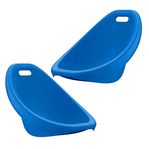 Photo 1 of American Plastic Toys’ Kids’ Scoop Rockers (Pack of 2), Blue, Lounging Floor-Level Chairs, Reading, Gaming, Watching TV, Indoors, Outdoors, Stacka
