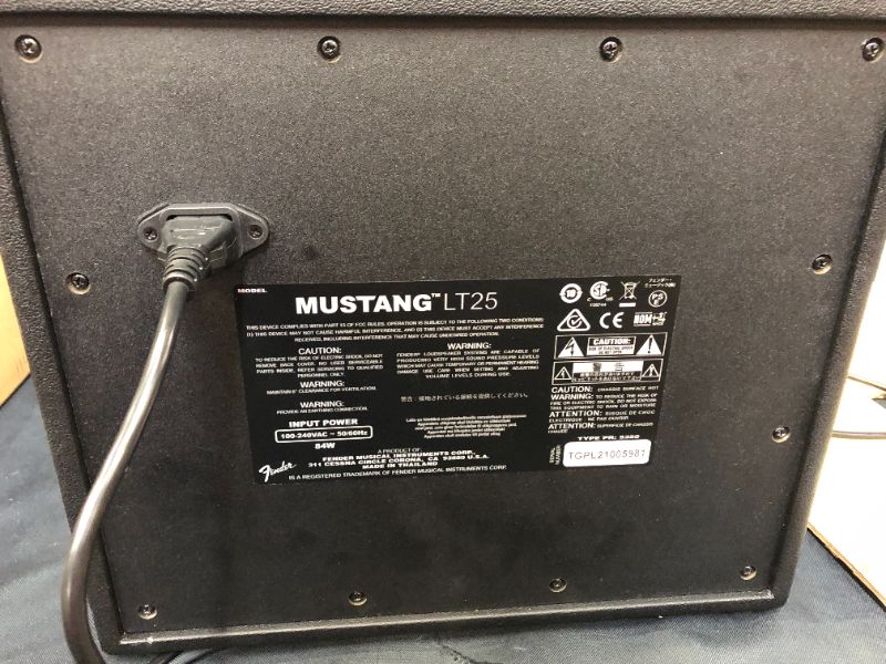 Photo 5 of Fender Mustang LT 25 1x8 25-watt Combo Amp
