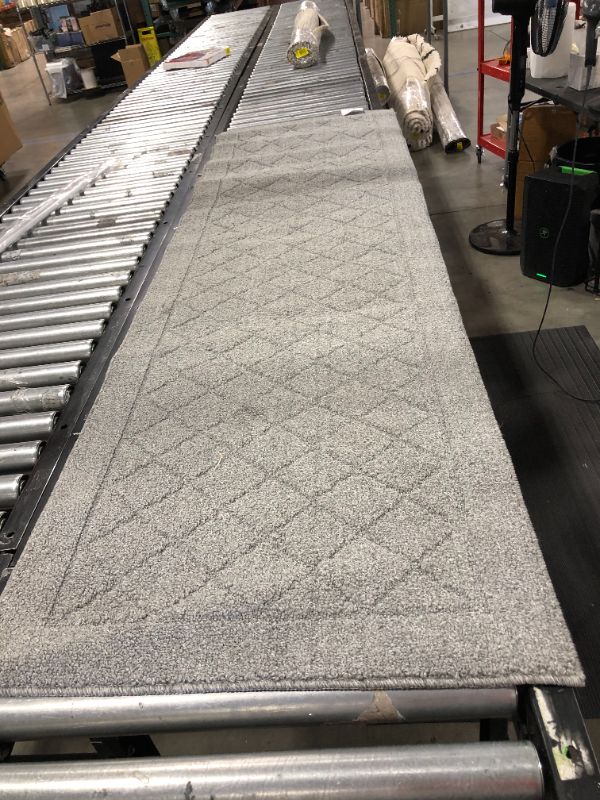 Photo 1 of 2 X7 Runner Diamond Clarkson Washable Tufted and Hooked Rug Gray - Threshold
