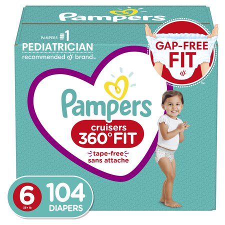Photo 1 of Pampers Cruisers 360 Fit Diapers Active Comfort Size 6 104 Count
