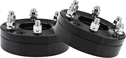 Photo 1 of 5x5 to 6x5.5 Wheel adapters, 2 inch 5x127mm to 6x139.7mm Wheel adapters 78.1mm Hub bore with 14x1.5 Thread Pitch, for 2011-2022 Grand Cherokee WK2, 2018-2022 Wrangler JL, 2011-2022 Durango (Black)
