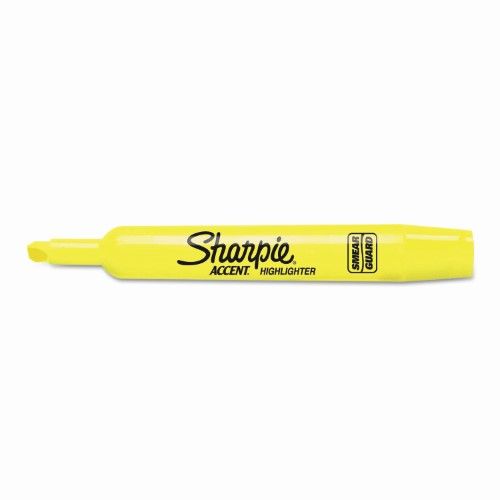 Photo 1 of Sharpie - Accent Tank Style Highlighter, Chisel Tip, Fluorescent Yellow - 36/Box
