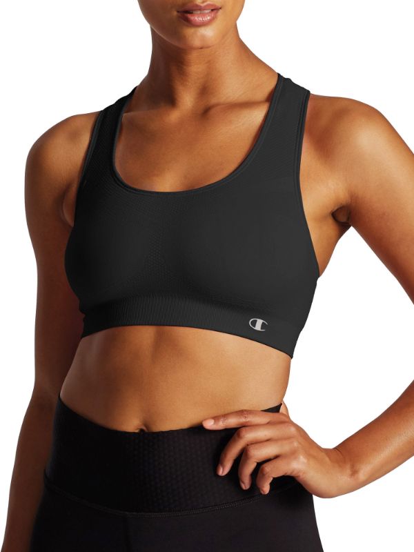 Photo 1 of Women's Champion the Infinity Racerback Sports Bra Black XL
