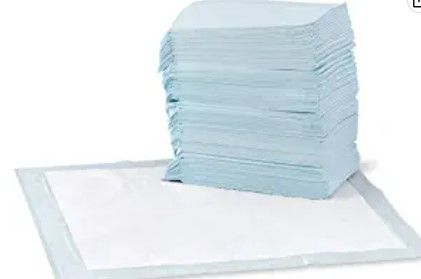 Photo 1 of Amazon Basics Dog and Puppy Pee Pads with Leak-Proof Quick-Dry Design for Potty Training, Standard Absorbency, Regular Size, 22 x 22 Inches - Pack of 100
