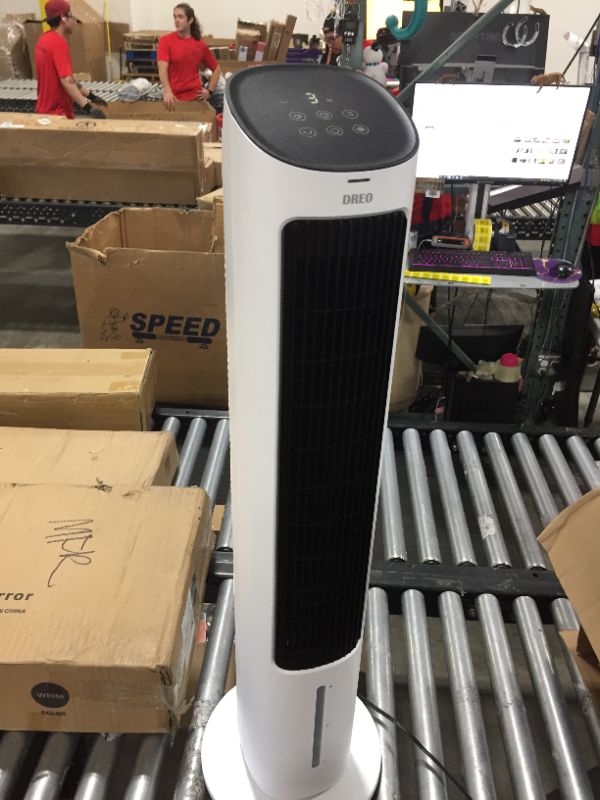 Photo 3 of Dreo Evaporative Air Cooler, 40” Cooling Fan with 80° Oscillating, Humidifying, Removable Water Tank, Filter, 3 Speeds, 7H Timer, Personal Swamp Cooler, White, DR-HEC001
