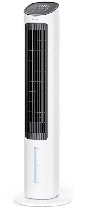 Photo 1 of Dreo Evaporative Air Cooler, 40” Cooling Fan with 80° Oscillating, Humidifying, Removable Water Tank, Filter, 3 Speeds, 7H Timer, Personal Swamp Cooler, White, DR-HEC001
