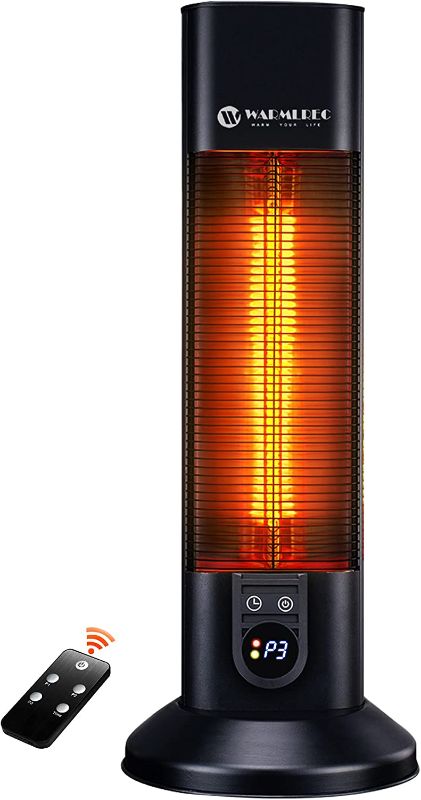 Photo 1 of WARMLREC Electric Patio Heater With Remote, 3-Heat Modes 24H Timer, 1500W Portable Electric Indoor Heater Tip-Over Protection for Space Heater Use
