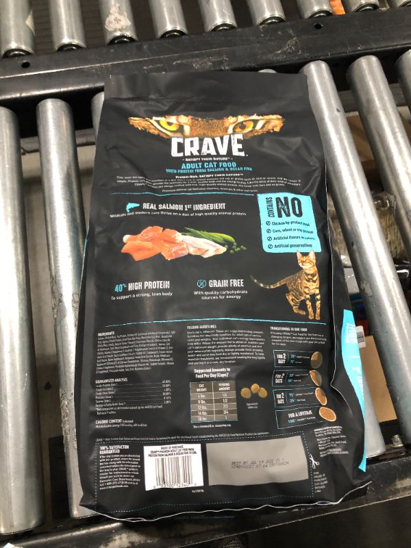 Photo 3 of CRAVE Grain Free with Protein from Salmon & Ocean Fish Dry Adult Cat Food 10 Pound Bag
