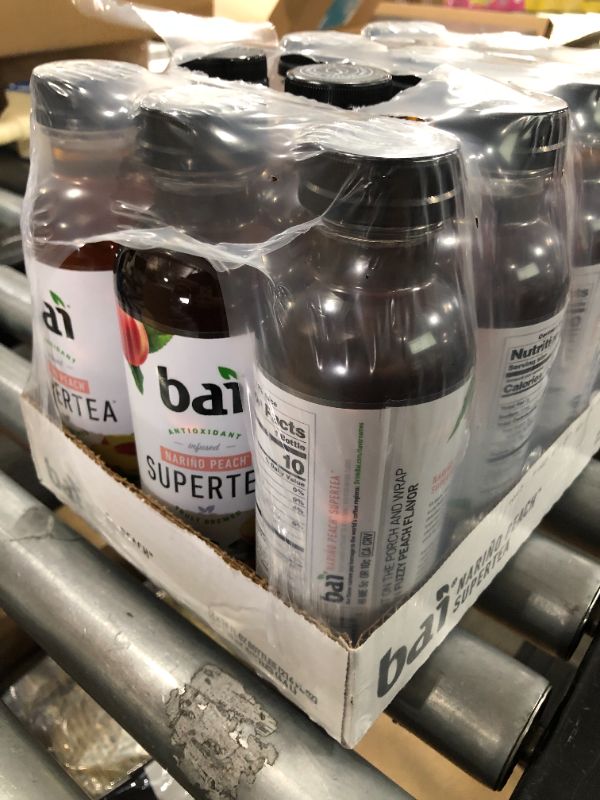 Photo 3 of Bai Iced Tea, Narino Peach, Antioxidant Infused Supertea, Crafted with Real Tea (Black Tea, White Tea), 18 Fluid Ounce Bottles (Pack of 12)
