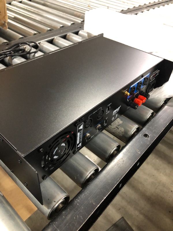 Photo 1 of Professional Audio Bluetooth Power Amplifier - 2-Channel Rack Mount Bridgeable, LED Indicators, Shockproof Binding Posts, Cooling Fans 1000 Watt - Pyle PTA1000
