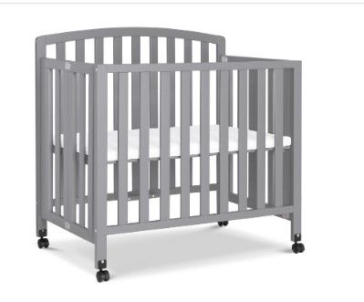 Photo 1 of Davinci Dylan Folding Portable 3-in-1 Mini Crib in Gray
