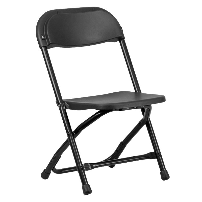 Photo 1 of 2 - Flash Furniture Kids Black Plastic Folding Chair
