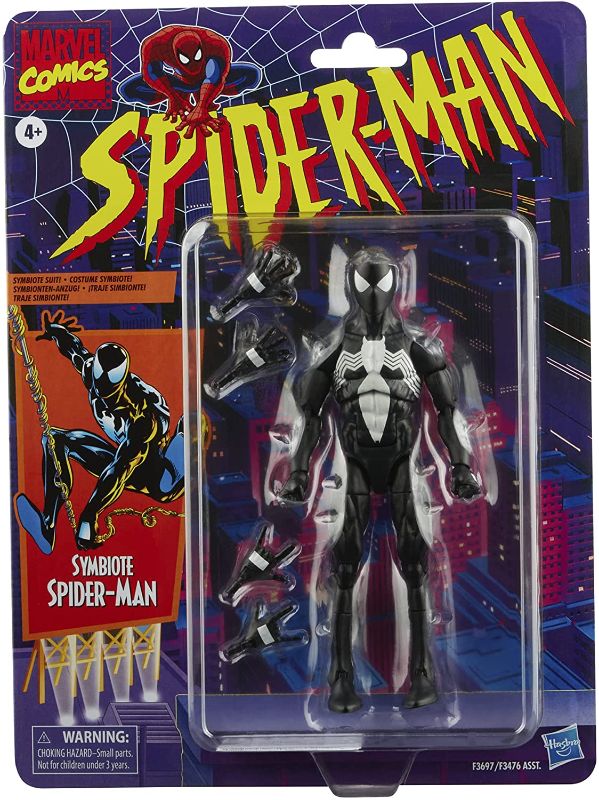 Photo 1 of Spider-Man Marvel Legends Series 6-inch Symbiote Action Figure Toy, Includes 4 Accessories: 4 Alternate Hands
